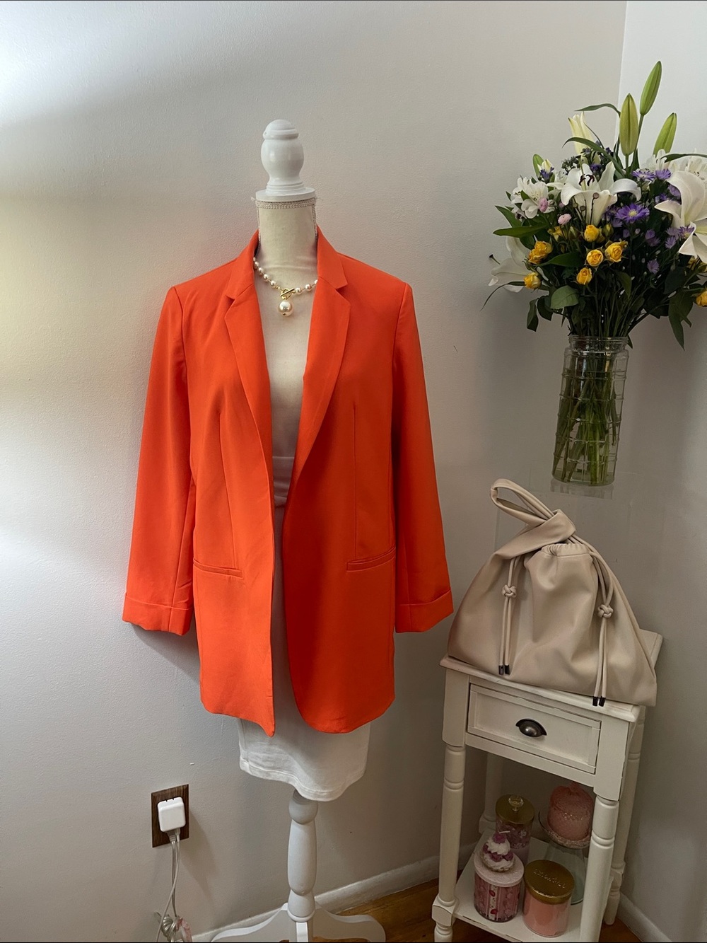Love Tree Bright Orange Blazer